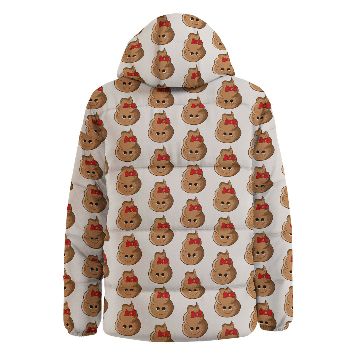 Cute Poop Print Pattern Down Jacket-grizzshop