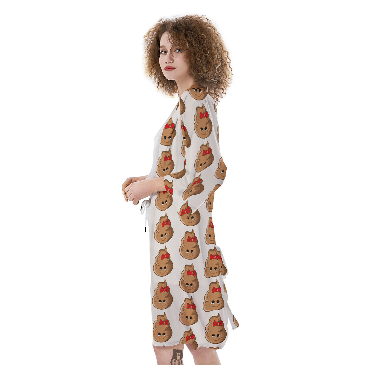 Cute Poop Print Pattern Kimono-grizzshop