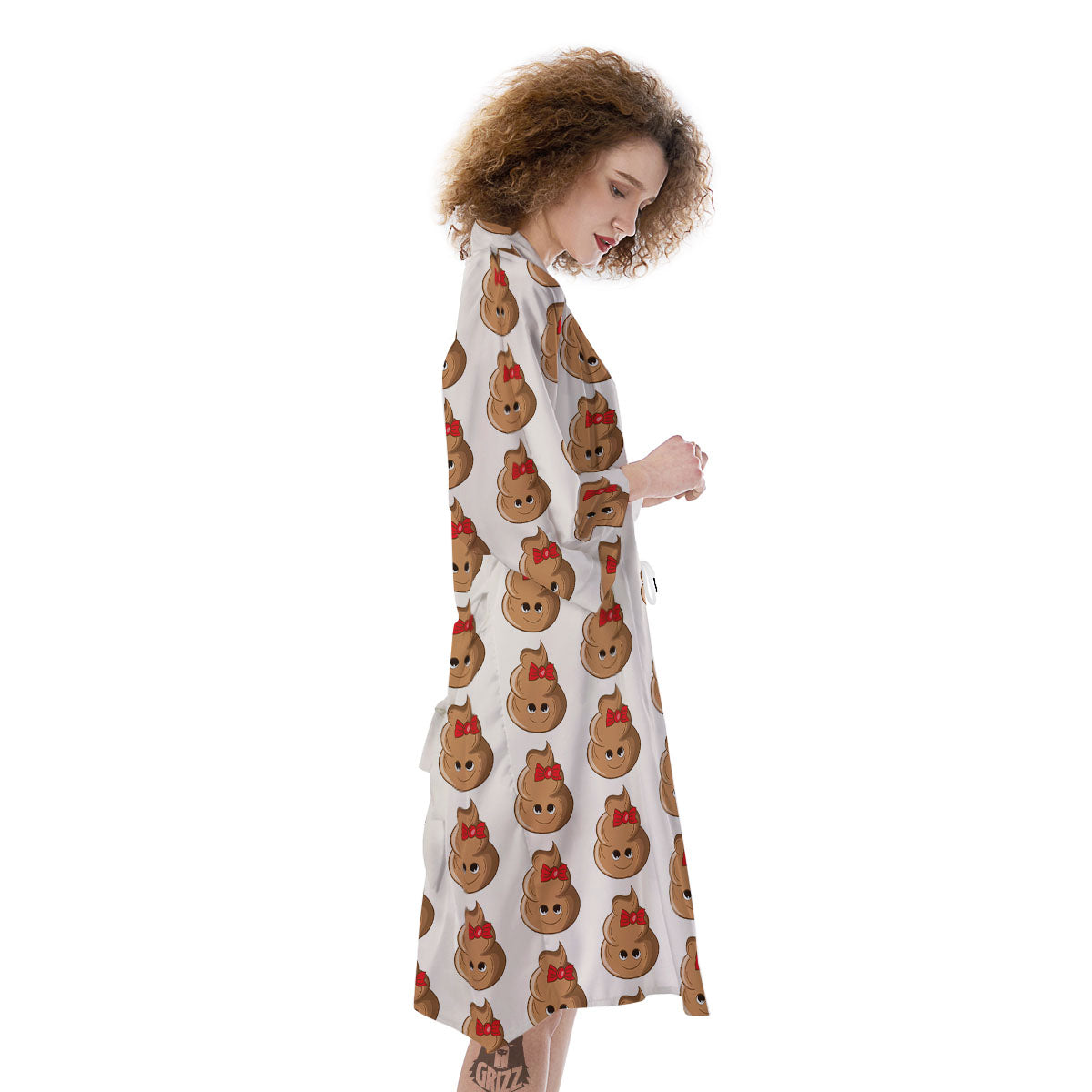 Cute Poop Print Pattern Kimono-grizzshop