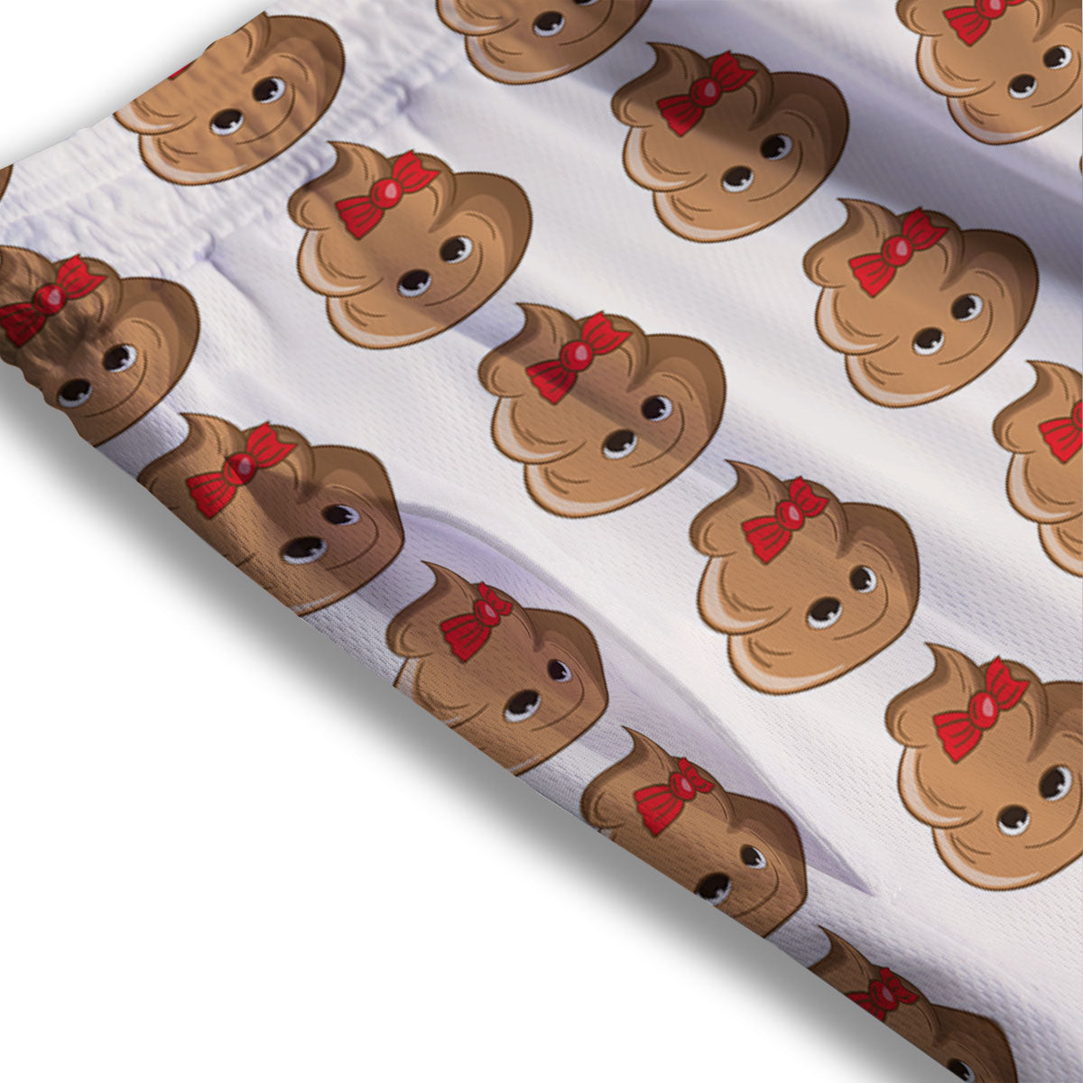 Cute Poop Print Pattern Mesh Shorts-grizzshop