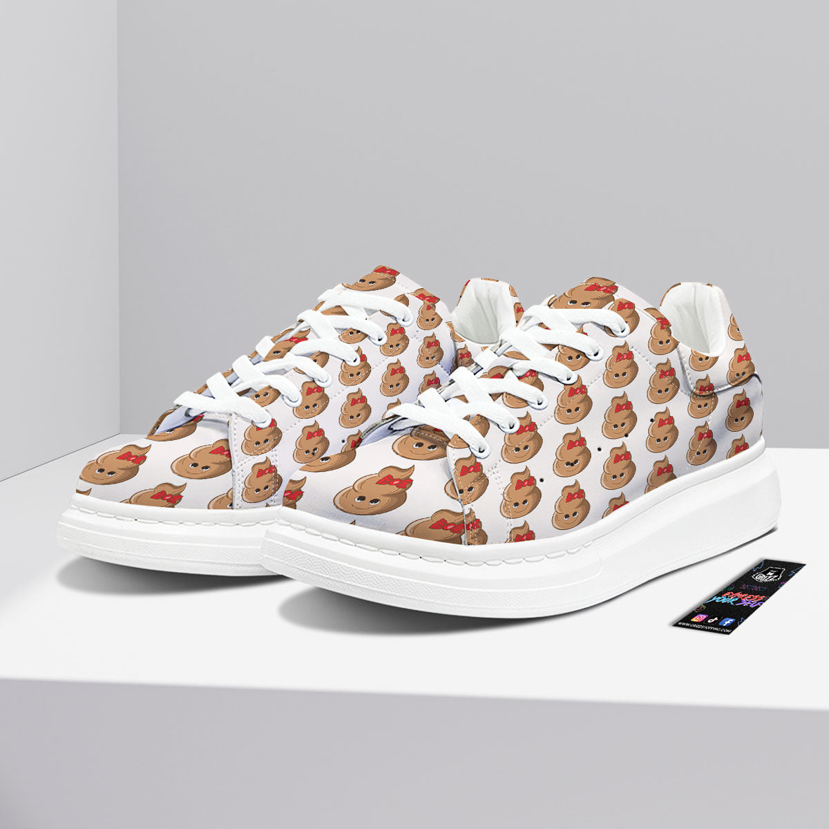Cute Poop Print Pattern Platform Shoes-grizzshop