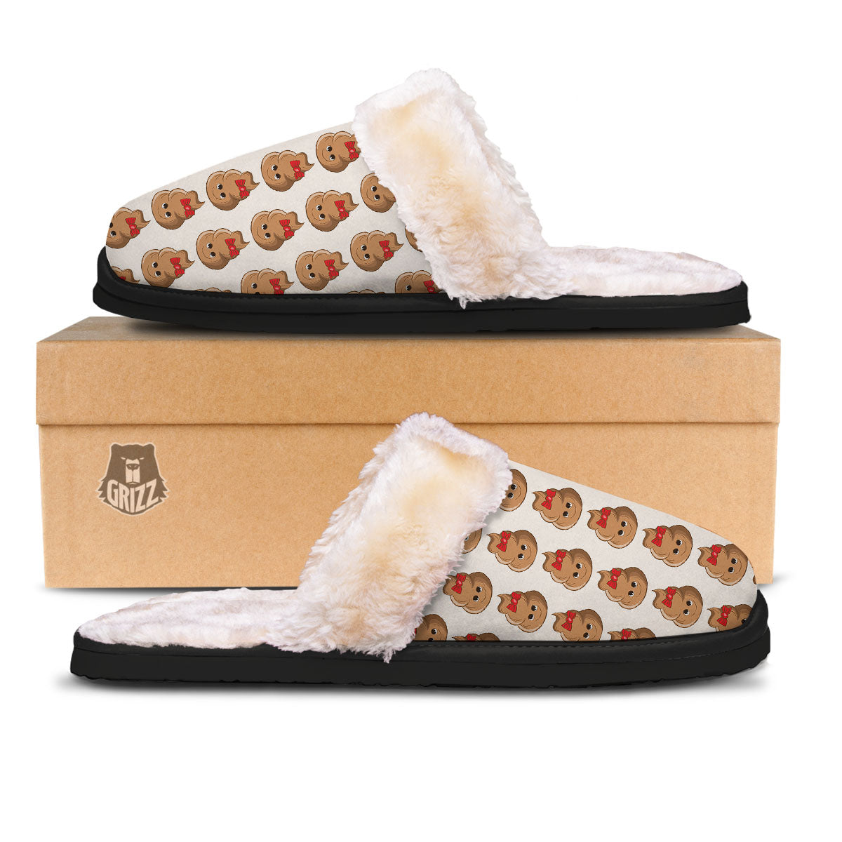 Cute Poop Print Pattern Slippers-grizzshop