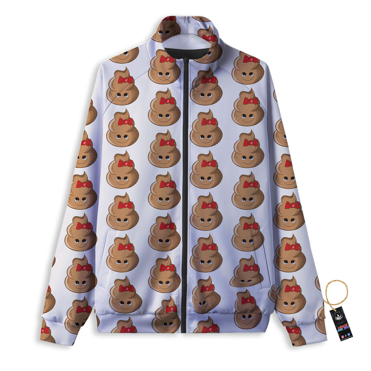 Cute Poop Print Pattern Track Jacket-grizzshop