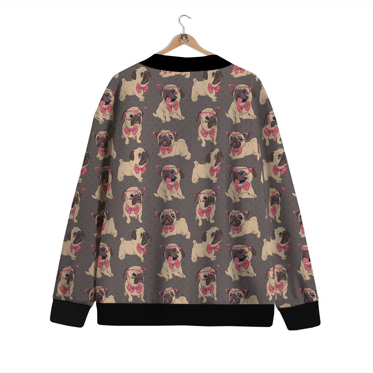 Cute Pug Print Pattern Cardigan-grizzshop