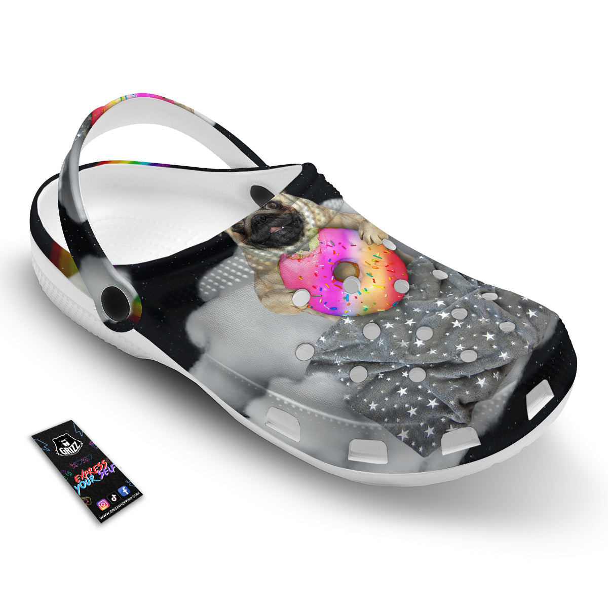 Cute Pug Unicorn Print Clog-grizzshop