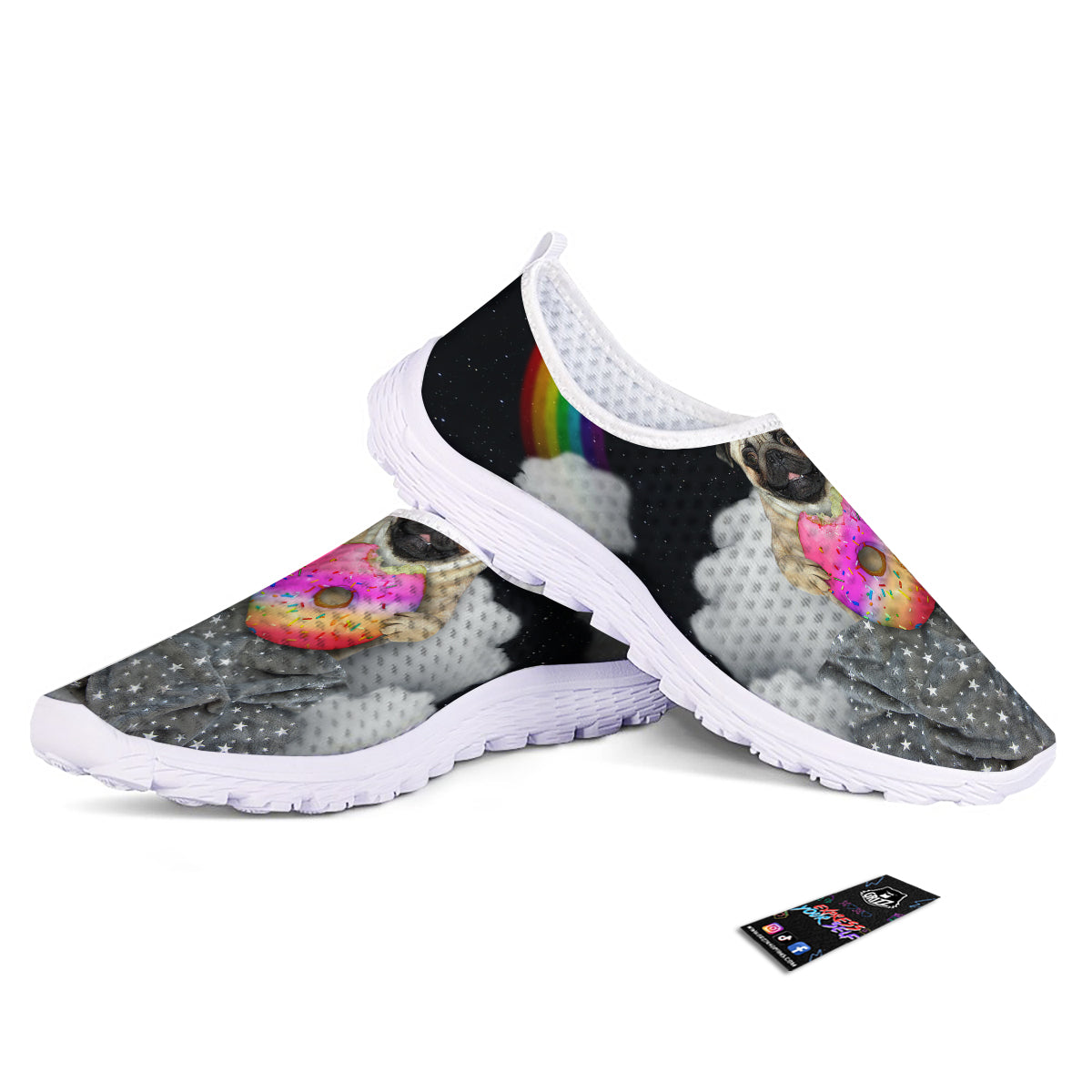 Cute Pug Unicorn Print Nurse Shoes-grizzshop