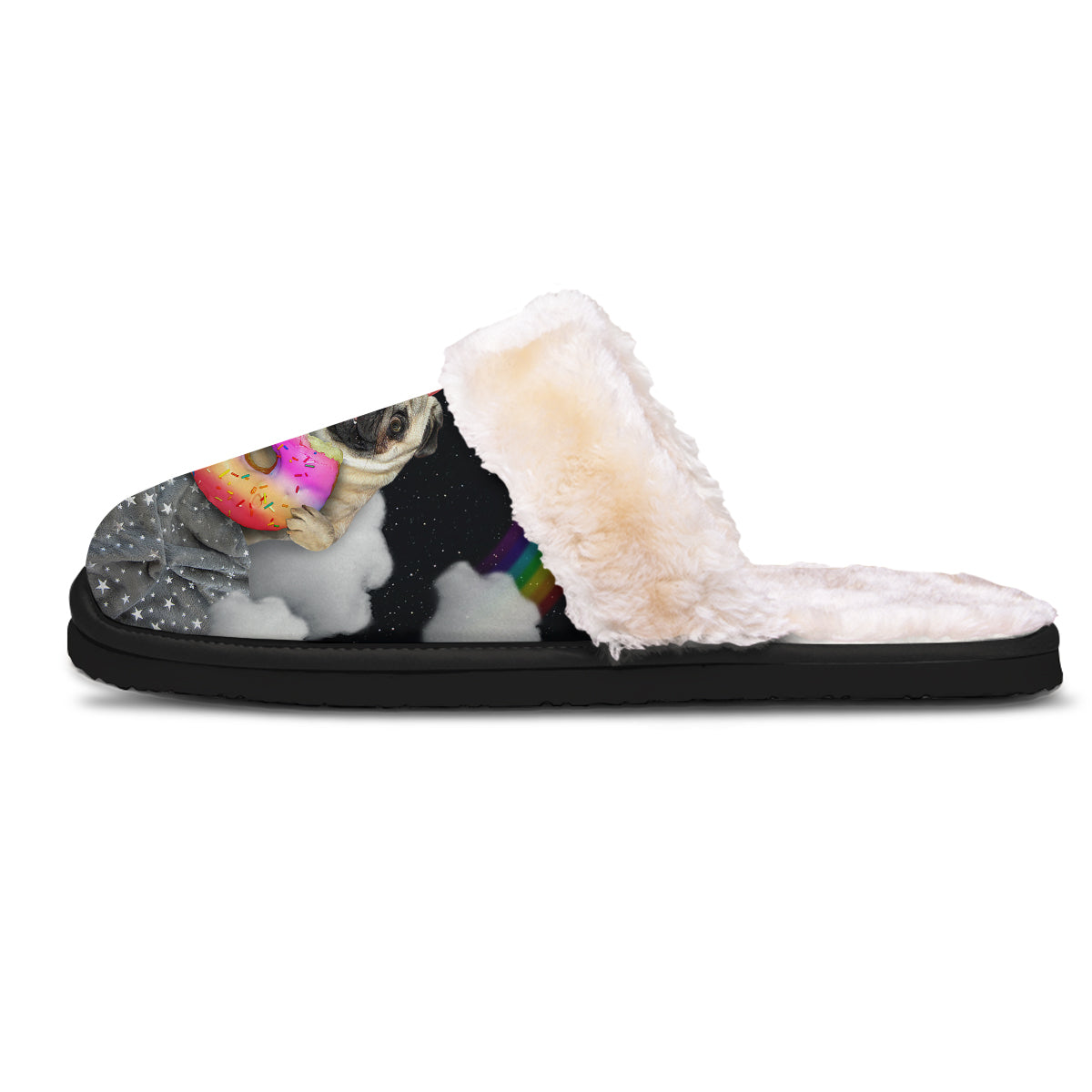 Cute Pug Unicorn Print Slippers-grizzshop