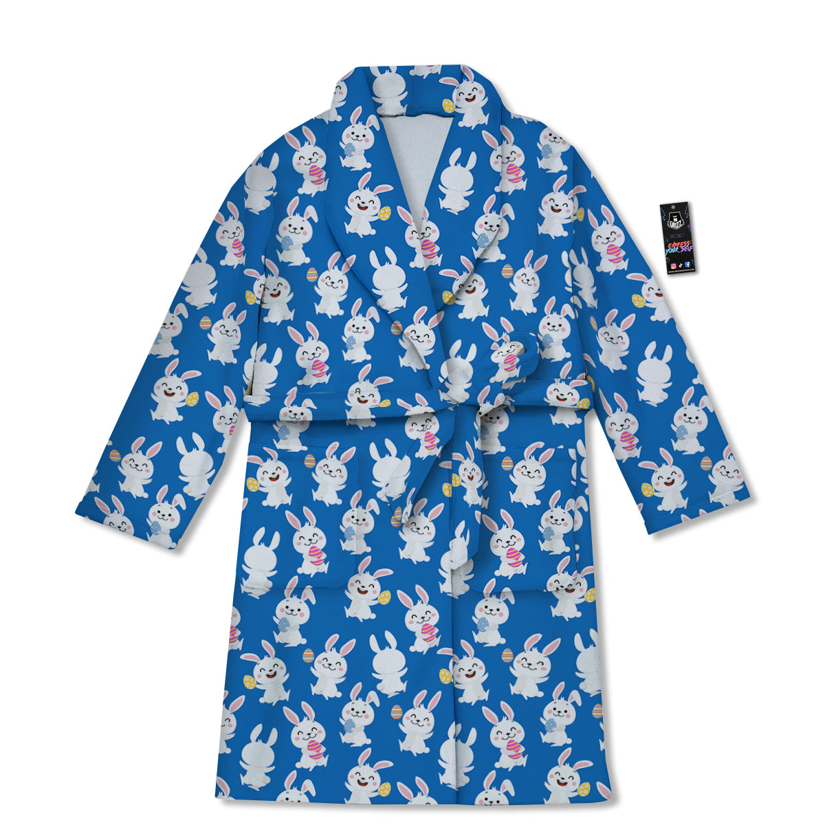 Cute Rabbit Print Pattern Bathrobe-grizzshop