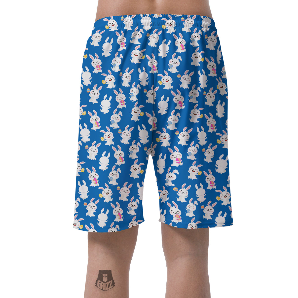 Cute Rabbit Print Pattern Men's Shorts-grizzshop