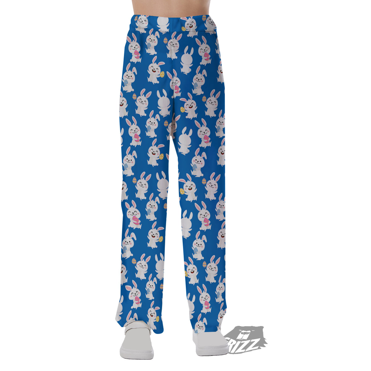 Cute Rabbit Print Pattern Pajama Pants-grizzshop