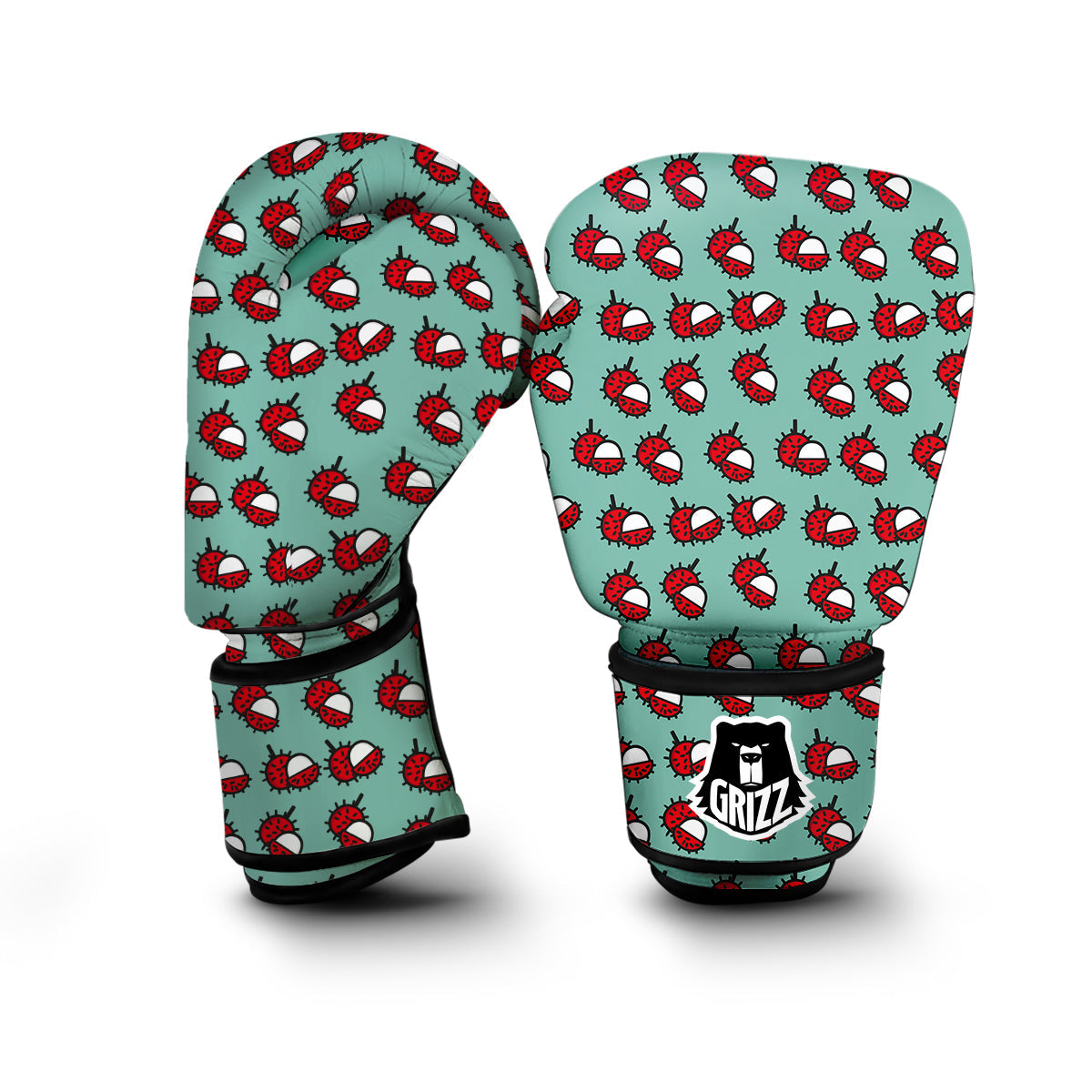 Cute Rambutan Print Pattern Boxing Gloves-grizzshop