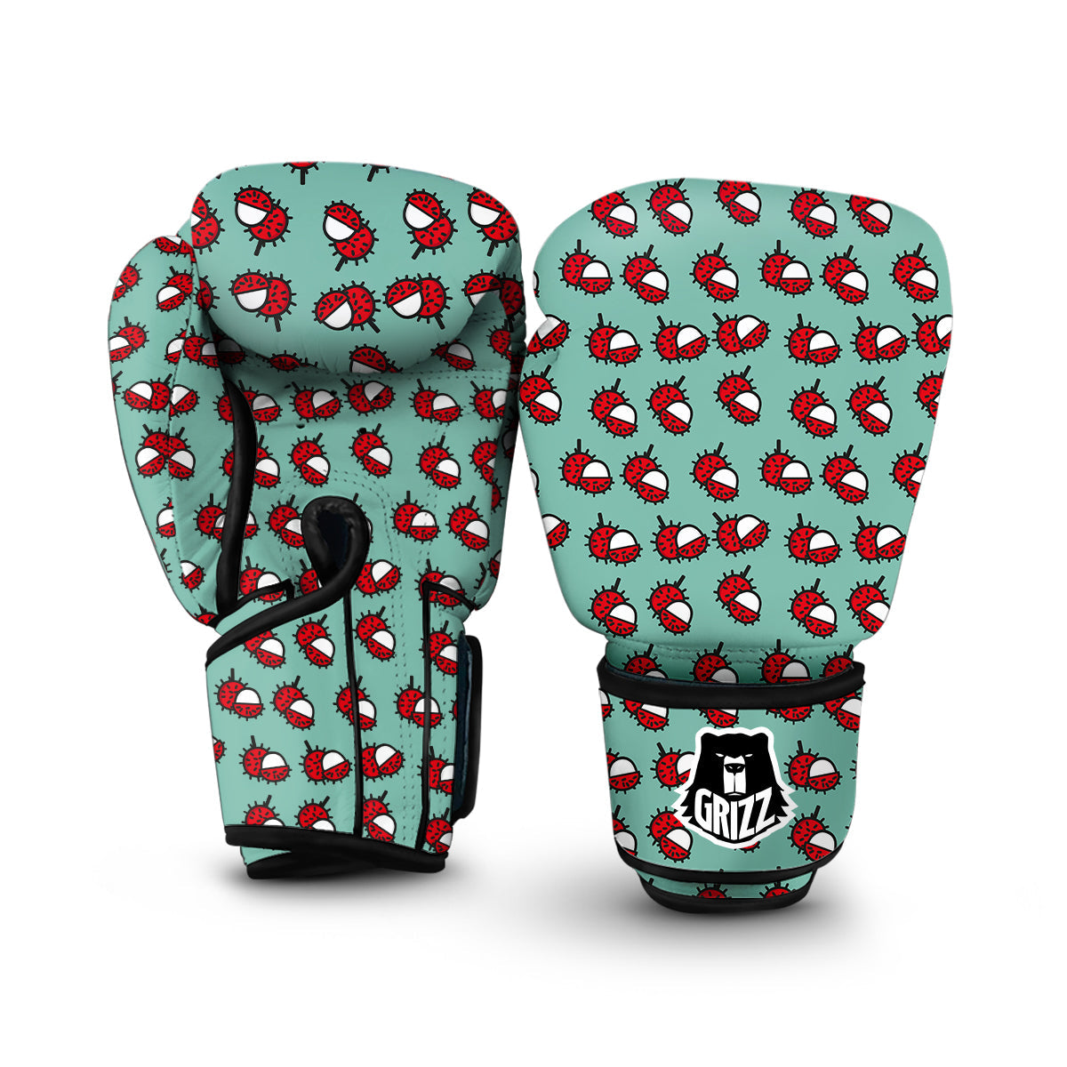 Cute Rambutan Print Pattern Boxing Gloves-grizzshop