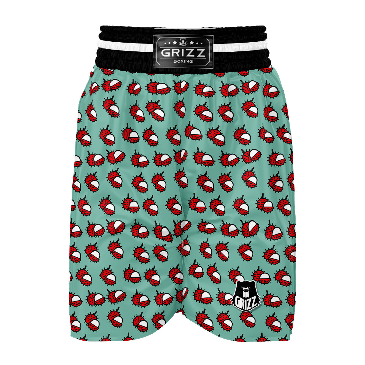 Cute Rambutan Print Pattern Boxing Shorts-grizzshop