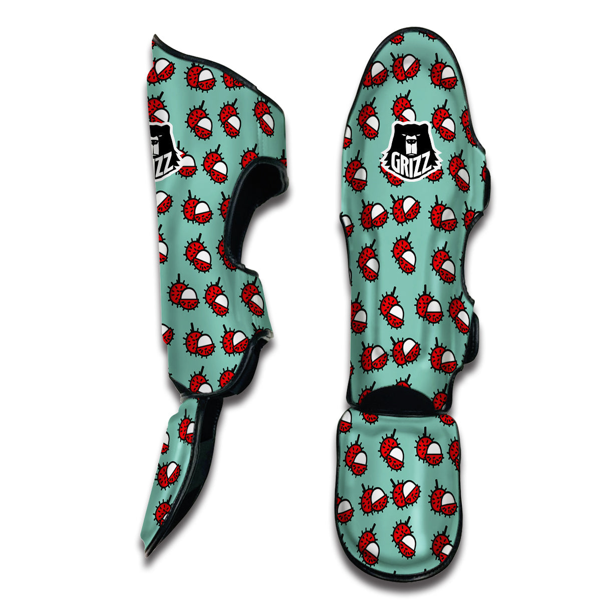 Cute Rambutan Print Pattern Muay Thai Shin Guards-grizzshop