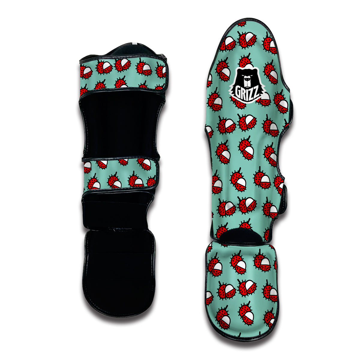 Cute Rambutan Print Pattern Muay Thai Shin Guards-grizzshop