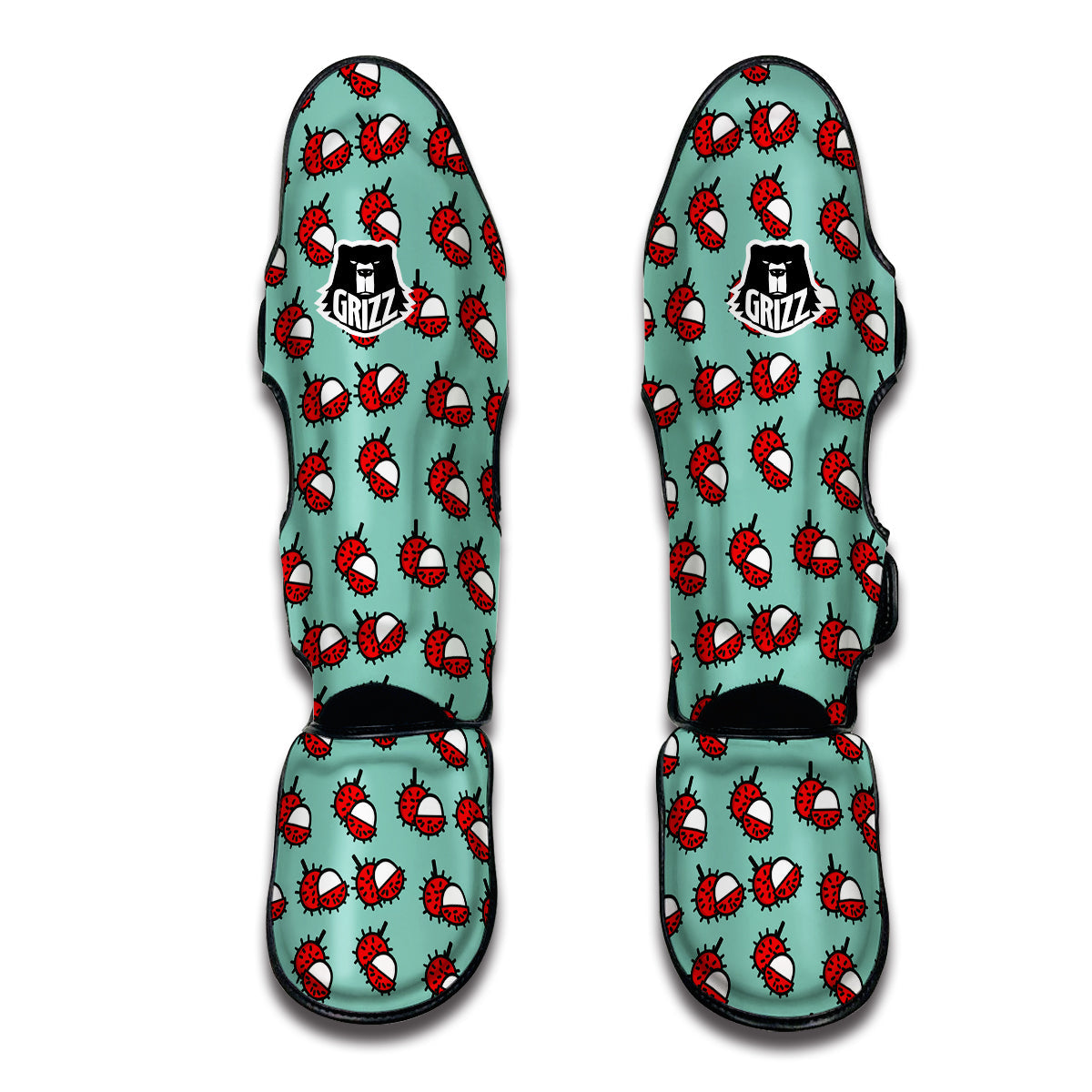 Cute Rambutan Print Pattern Muay Thai Shin Guards-grizzshop