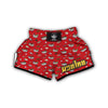 Cute Ramen Red Print Pattern Muay Thai Boxing Shorts-grizzshop