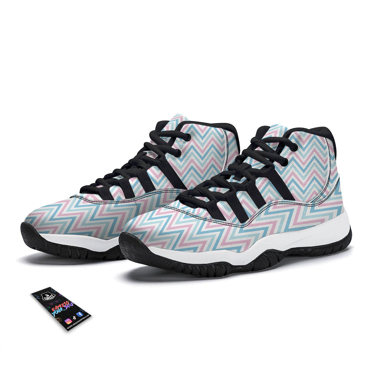 Cute Red Raccoon And Bamboo Print Pattern Black Bball Shoes-grizzshop