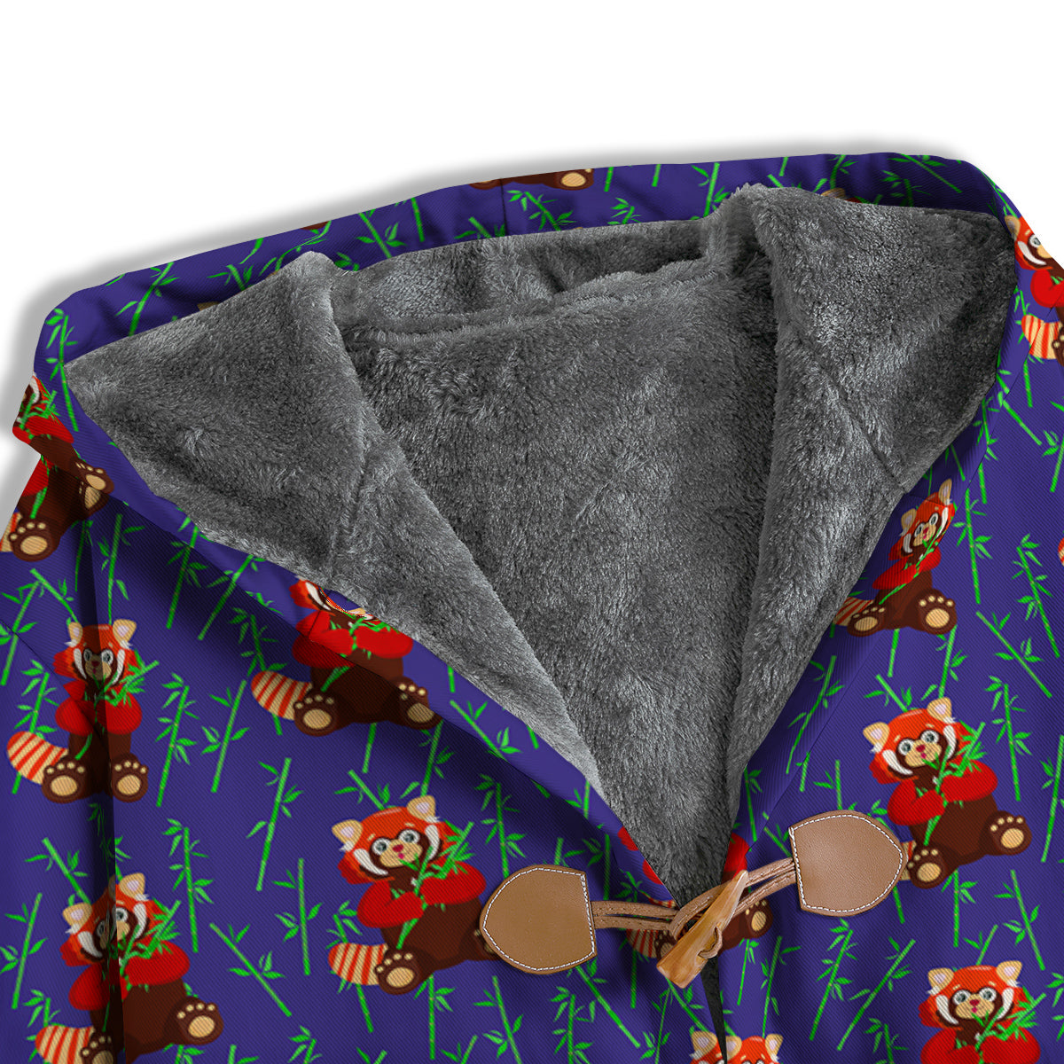 Cute Red Raccoon And Bamboo Print Pattern Men's Windbreaker Jacket-grizzshop