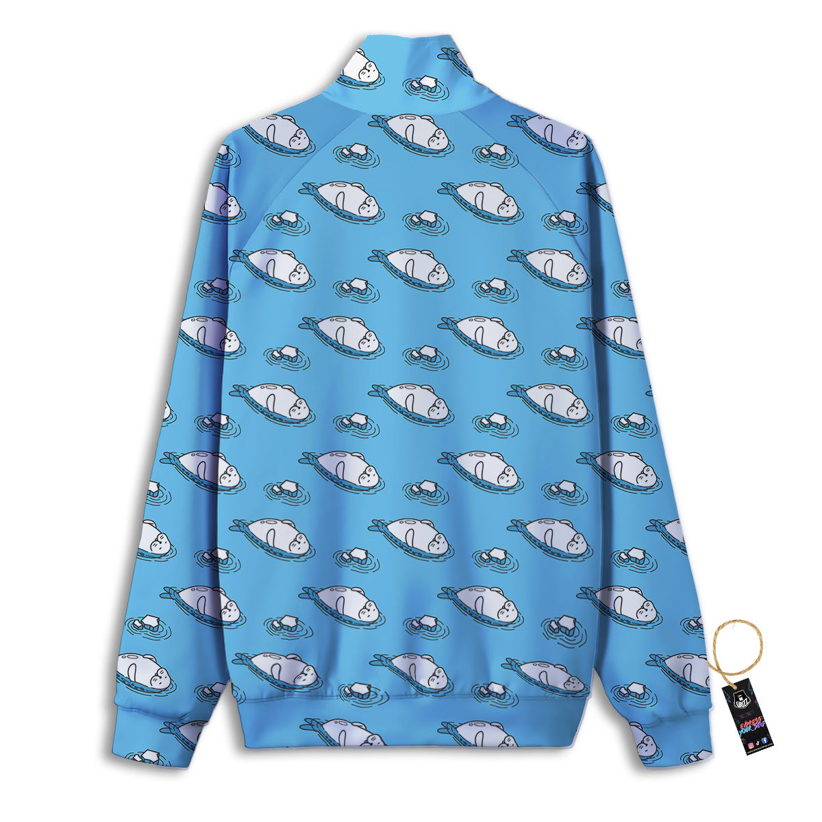 Cute Seal Swim Print Pattern Track Jacket-grizzshop