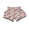 Cute Skunk And Floral Print Pattern Muay Thai Boxing Shorts-grizzshop