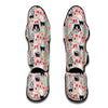 Cute Skunk And Floral Print Pattern Muay Thai Shin Guards-grizzshop