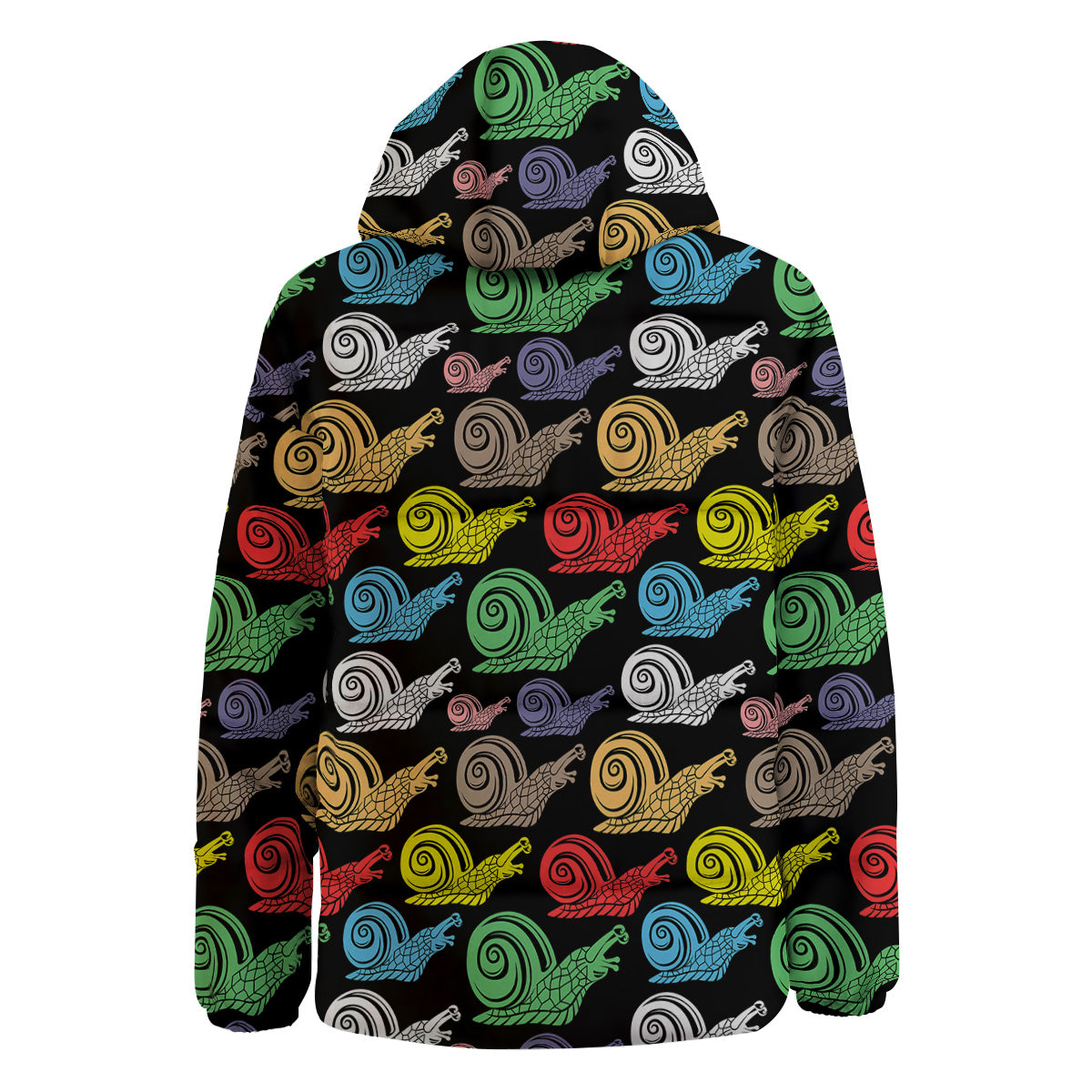 Cute Snails Colorful Print Pattern Down Jacket-grizzshop