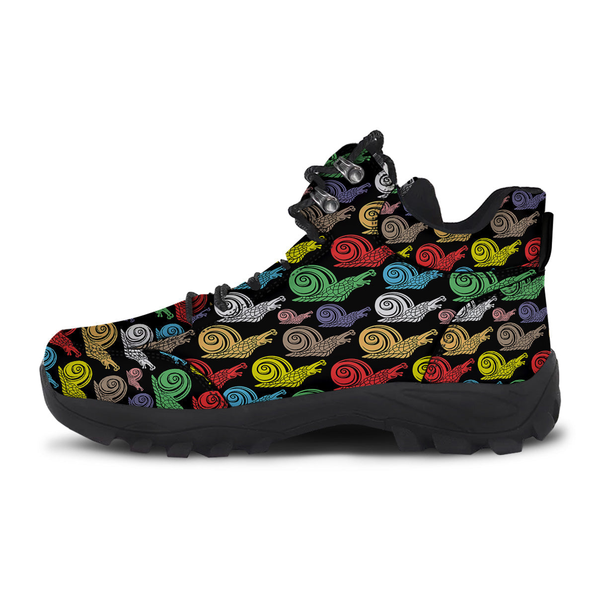 Cute Snails Colorful Print Pattern Hiking Shoes-grizzshop