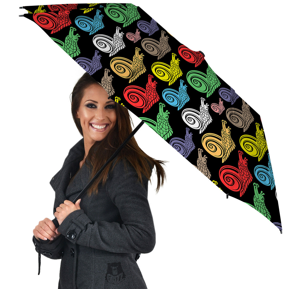 Cute Snails Colorful Print Pattern Umbrella-grizzshop