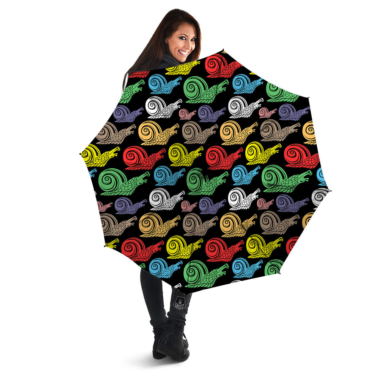 Cute Snails Colorful Print Pattern Umbrella-grizzshop