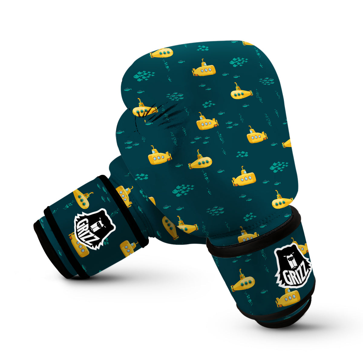 Cute Submarine Print Pattern Boxing Gloves-grizzshop