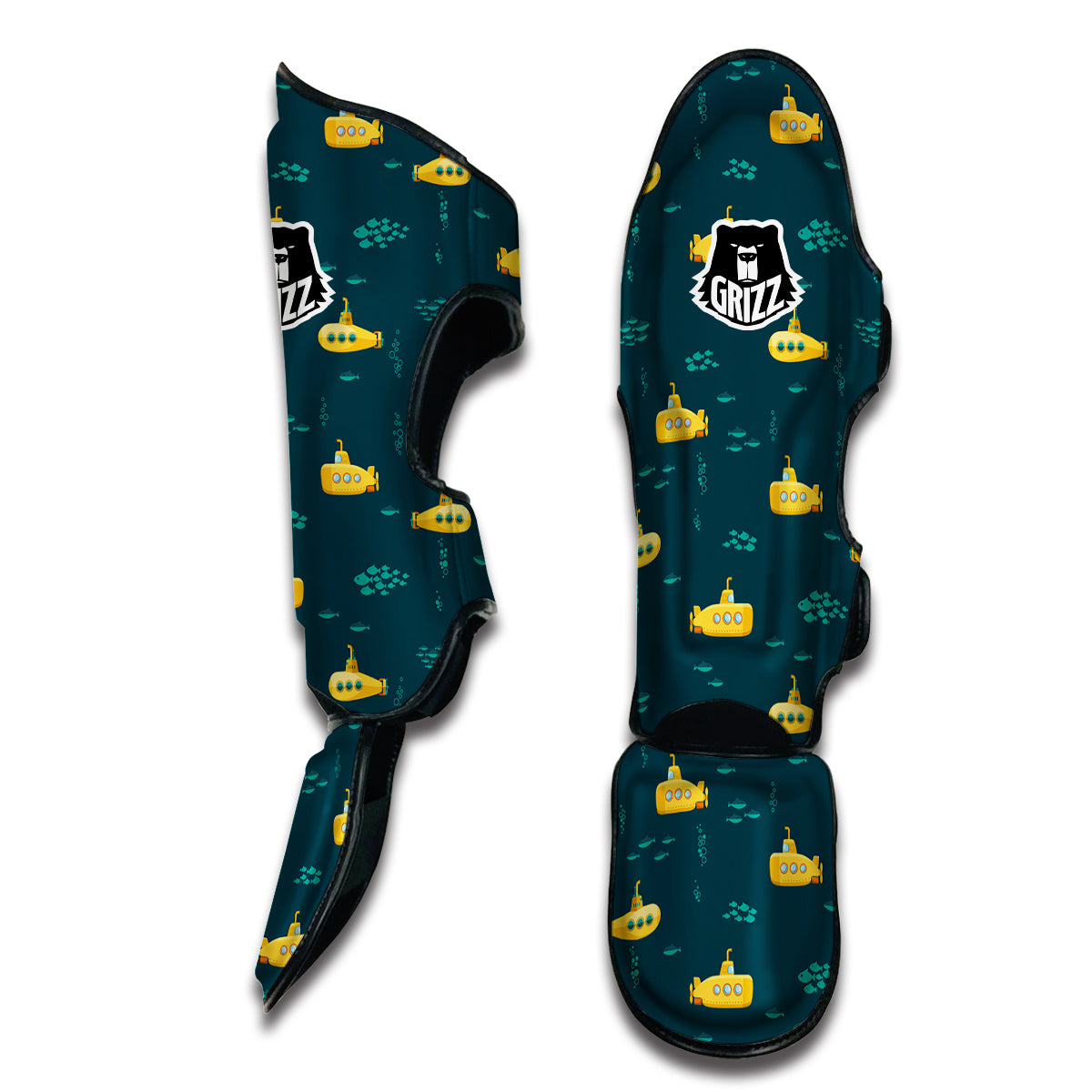 Cute Submarine Print Pattern Muay Thai Shin Guards-grizzshop