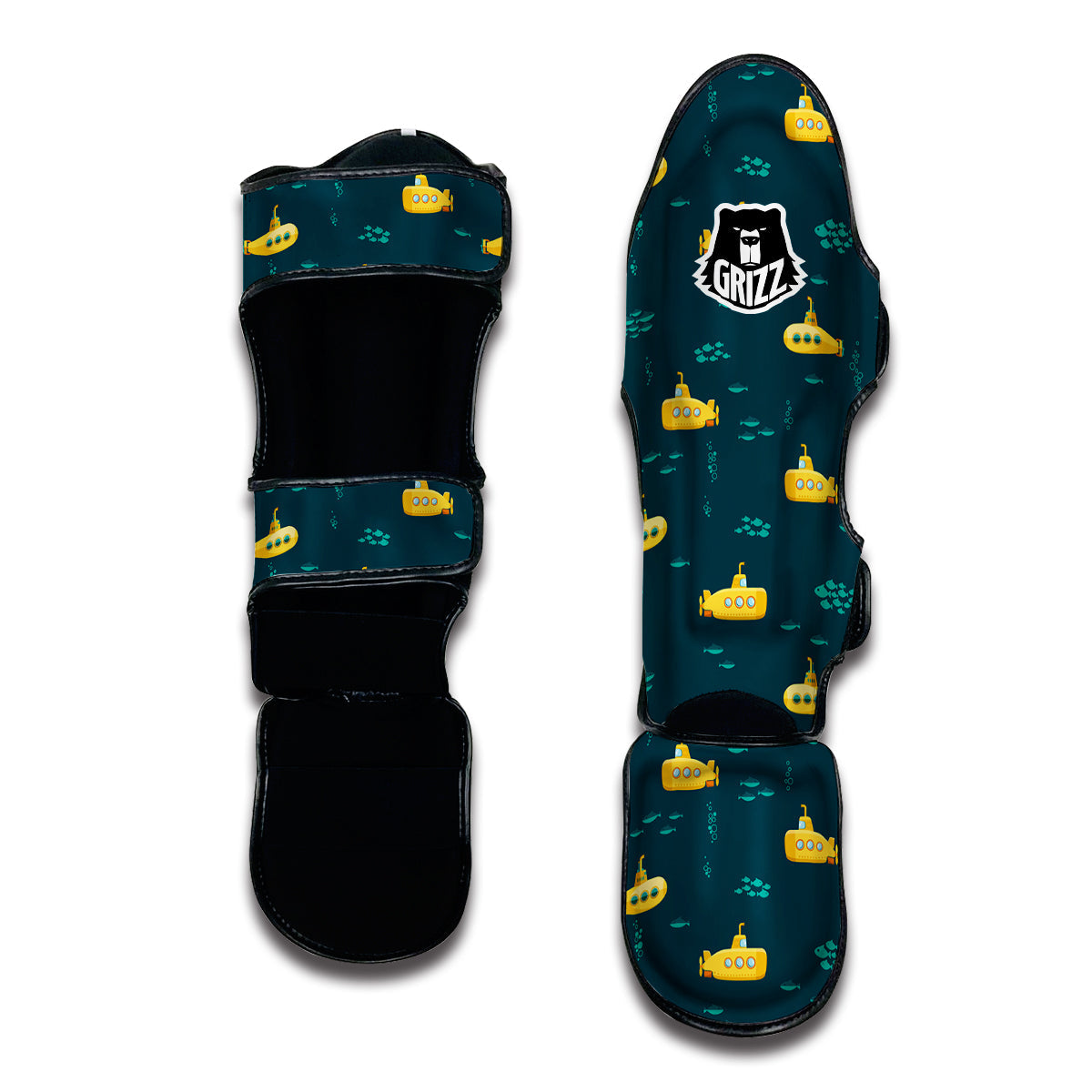 Cute Submarine Print Pattern Muay Thai Shin Guards-grizzshop