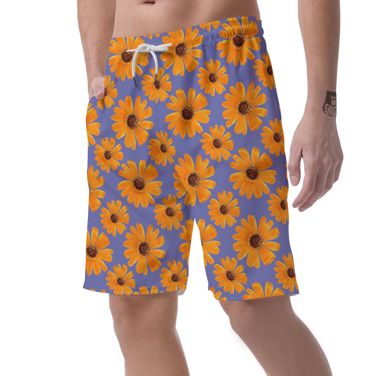 Cute Sunflower Men's Shorts-grizzshop