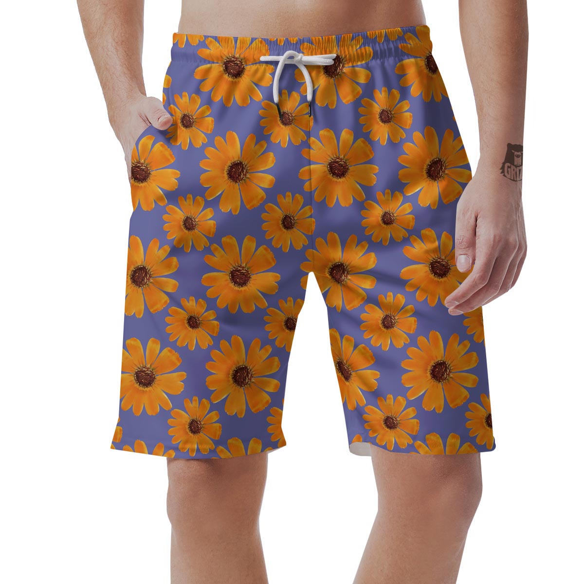 Cute Sunflower Men's Shorts-grizzshop