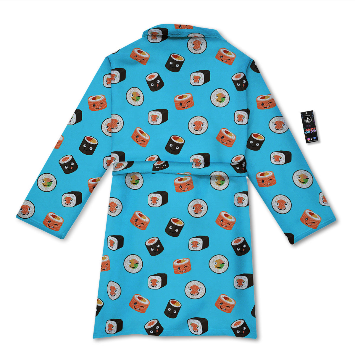 Cute Sushi Rolls Print Pattern Bathrobe-grizzshop
