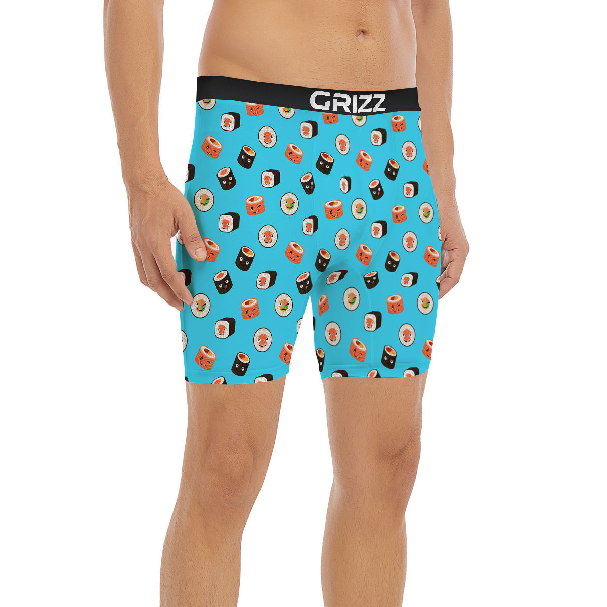 Cute Sushi Rolls Print Pattern Boxer Briefs-grizzshop
