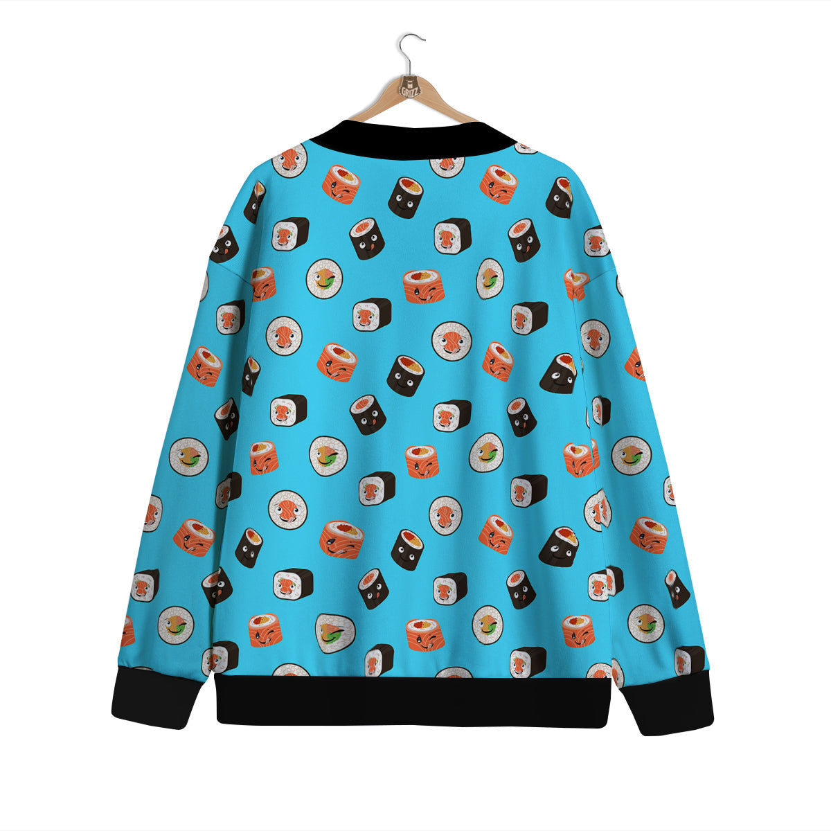 Cute Sushi Rolls Print Pattern Cardigan-grizzshop