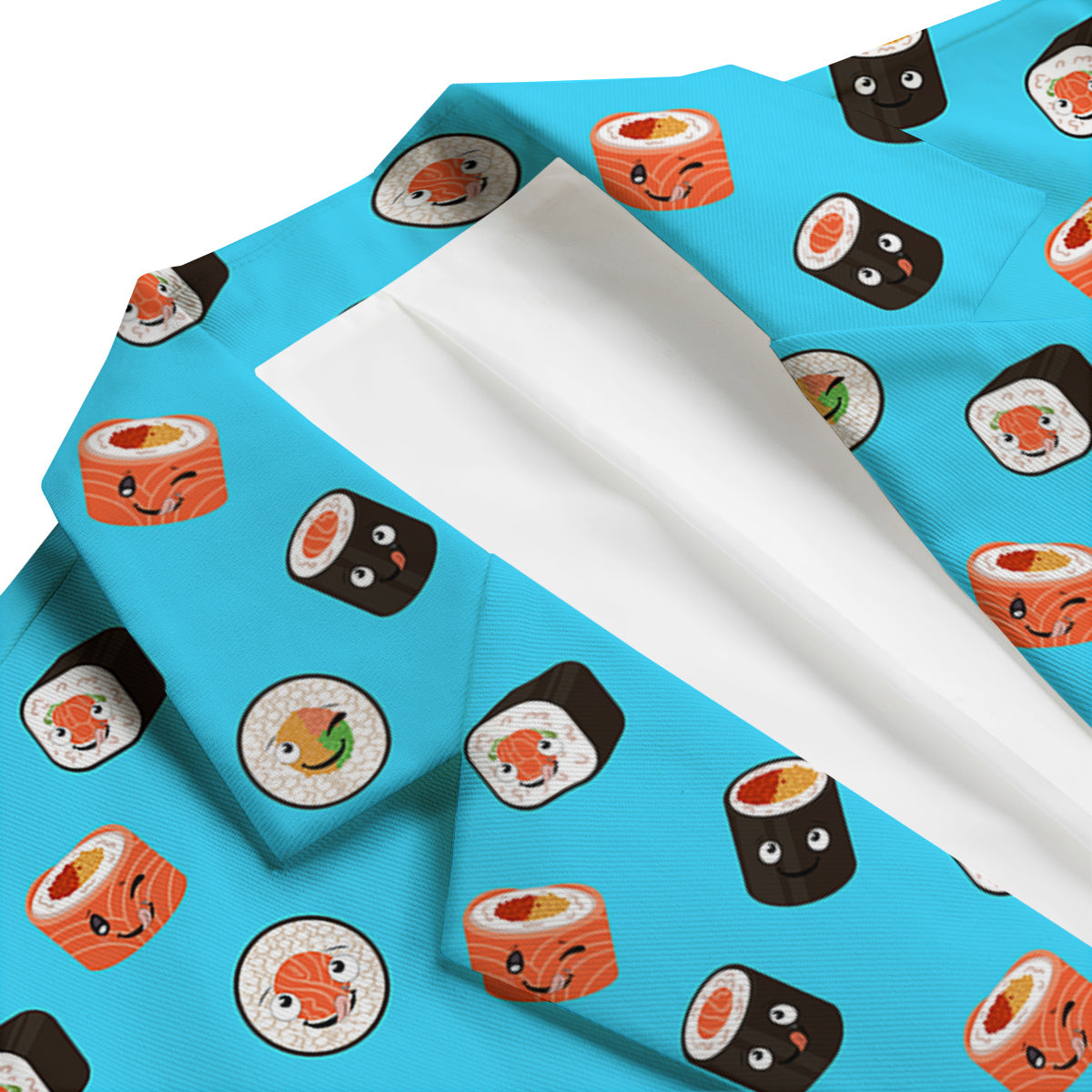 Cute Sushi Rolls Print Pattern Men's Blazer-grizzshop