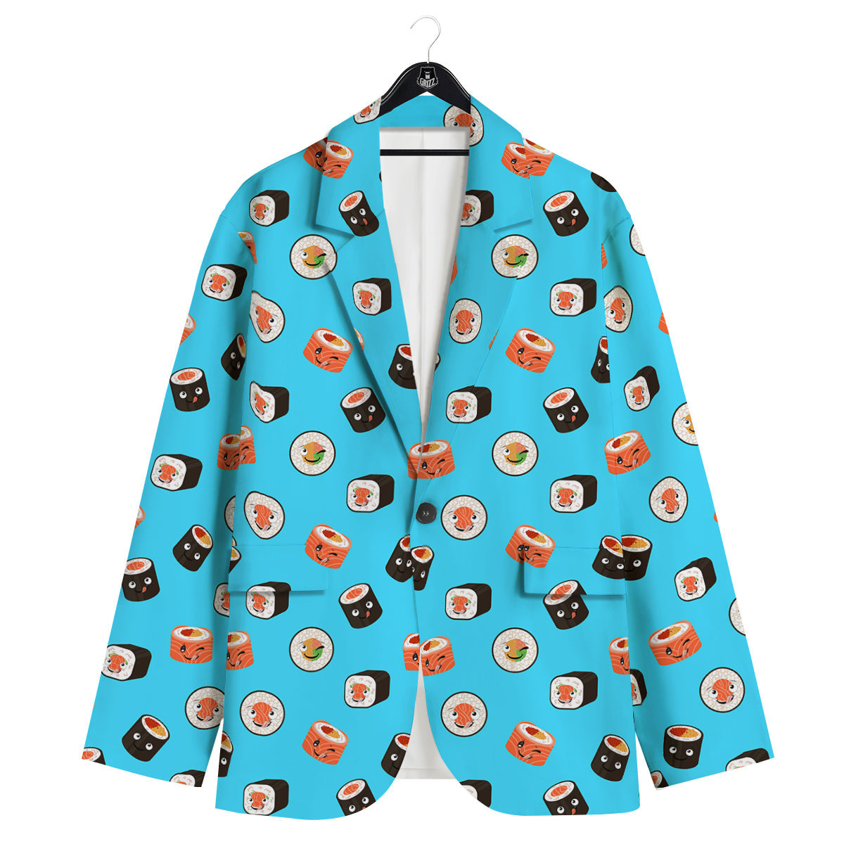 Cute Sushi Rolls Print Pattern Men's Sport Coat-grizzshop