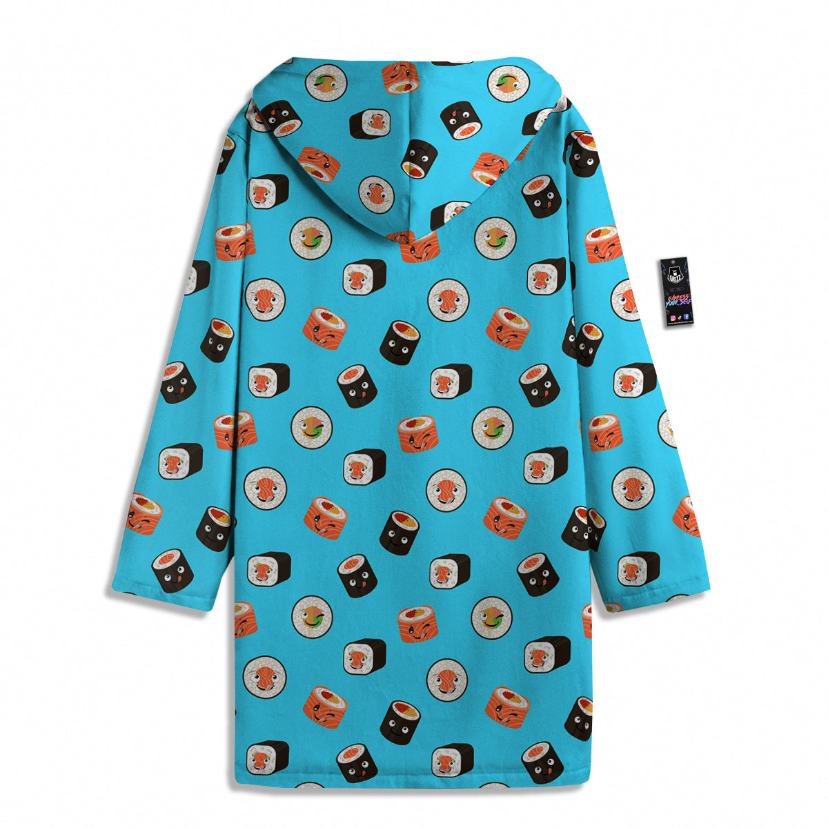 Cute Sushi Rolls Print Pattern Men's Windbreaker Jacket-grizzshop