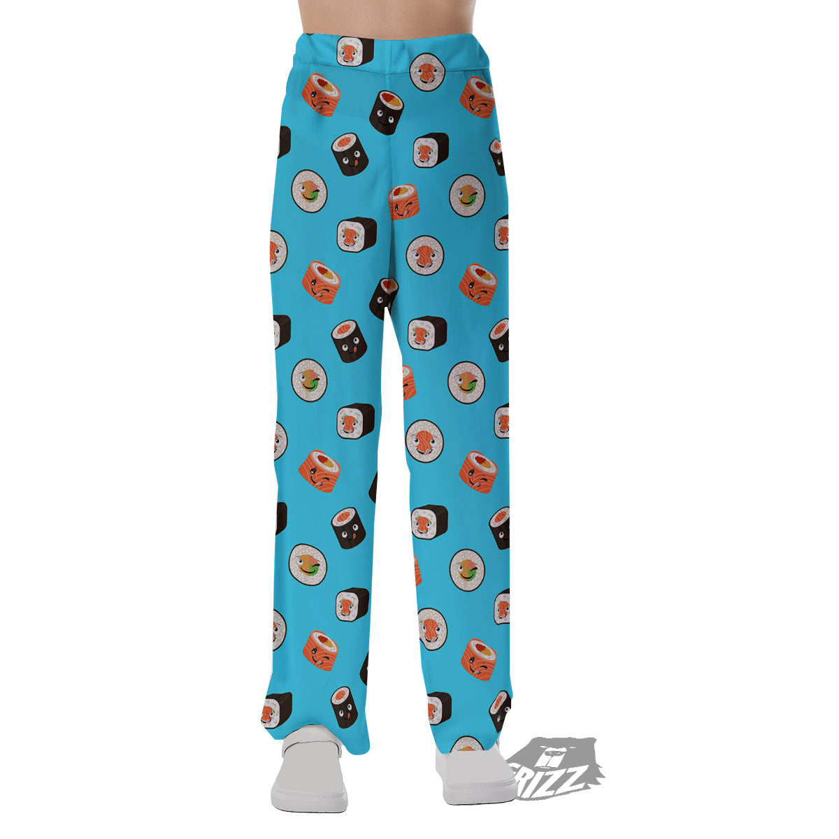 Cute Sushi Rolls Print Pattern Pajama Pants-grizzshop