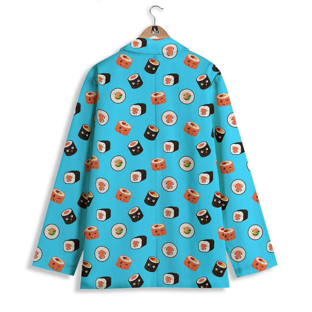 Cute Sushi Rolls Print Pattern Women's Blazer-grizzshop