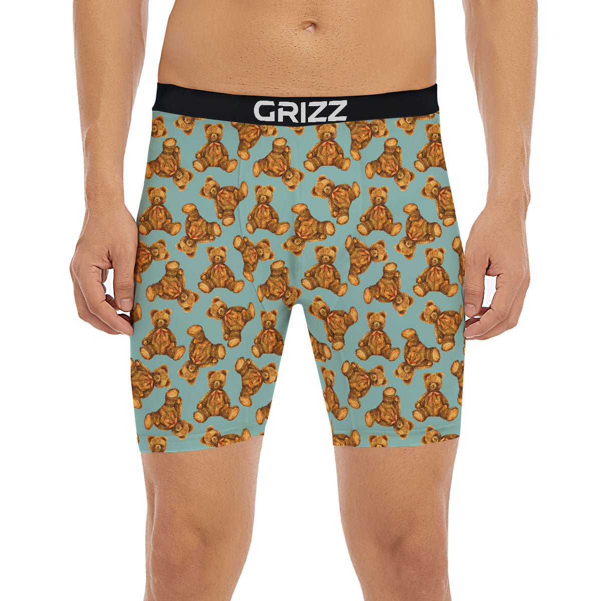 Cute Teddy Bear Print Pattern Boxer Briefs-grizzshop