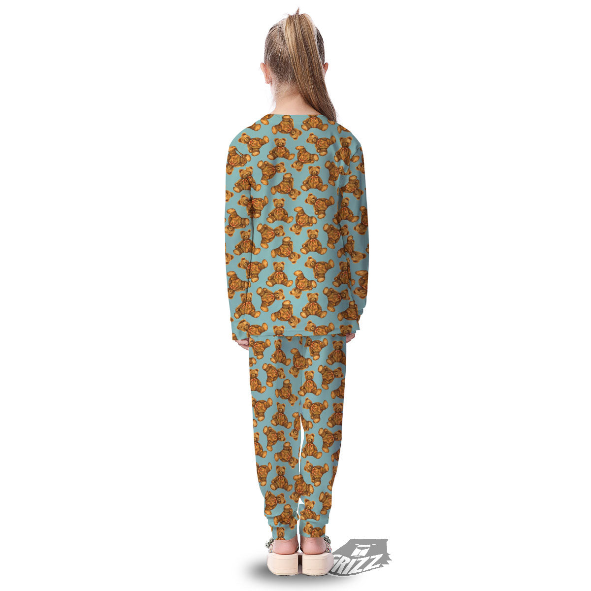 Cute Teddy Bear Print Pattern Kid's Pajamas-grizzshop