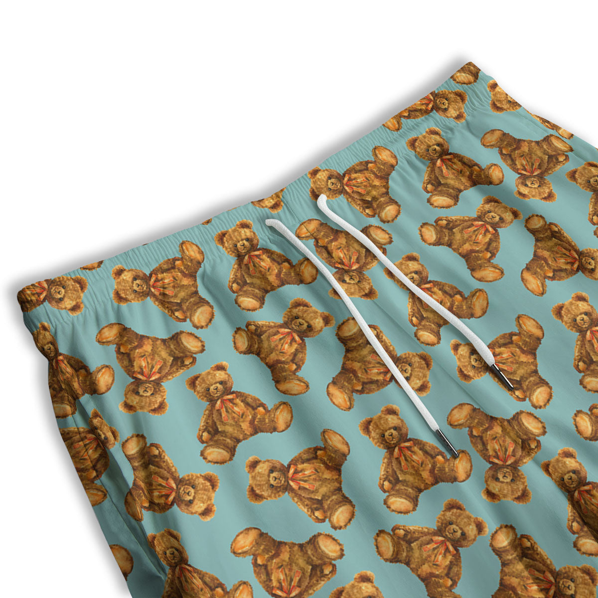 Cute Teddy Bear Print Pattern Men's Athletic Shorts