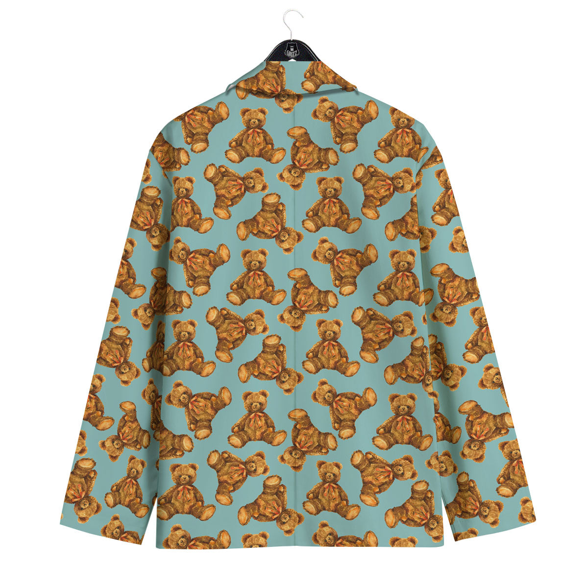 Cute Teddy Bear Print Pattern Men's Sport Coat-grizzshop