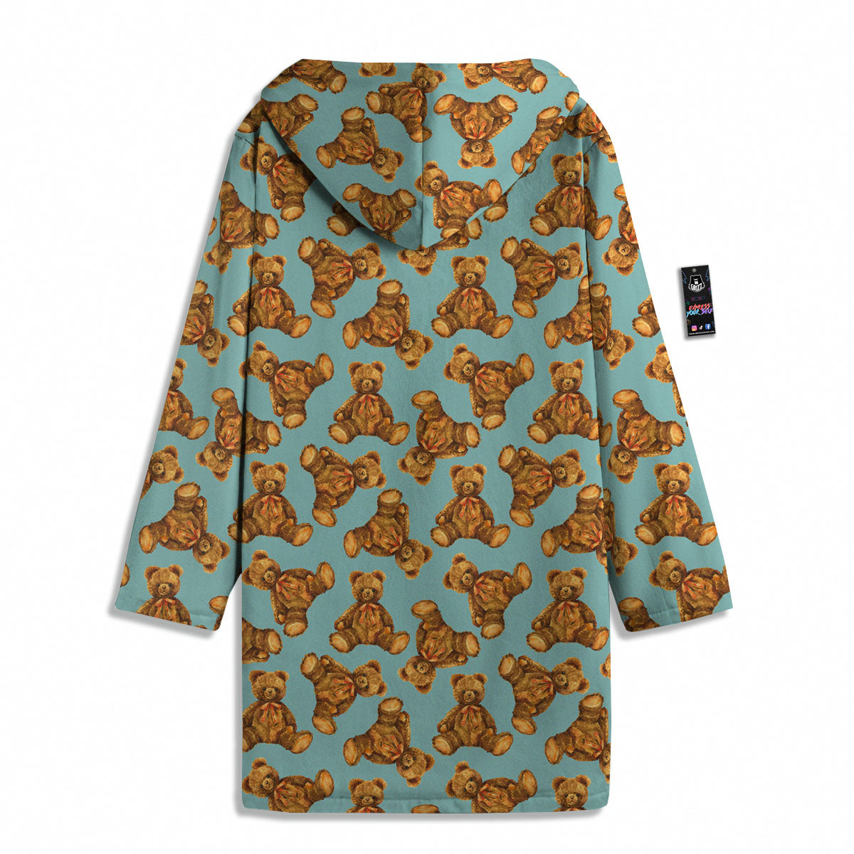 Cute Teddy Bear Print Pattern Men's Windbreaker Jacket-grizzshop
