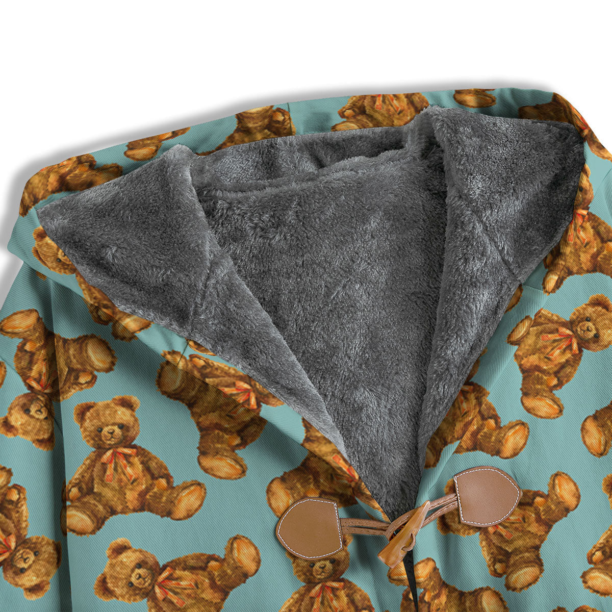 Cute Teddy Bear Print Pattern Men's Windbreaker Jacket-grizzshop