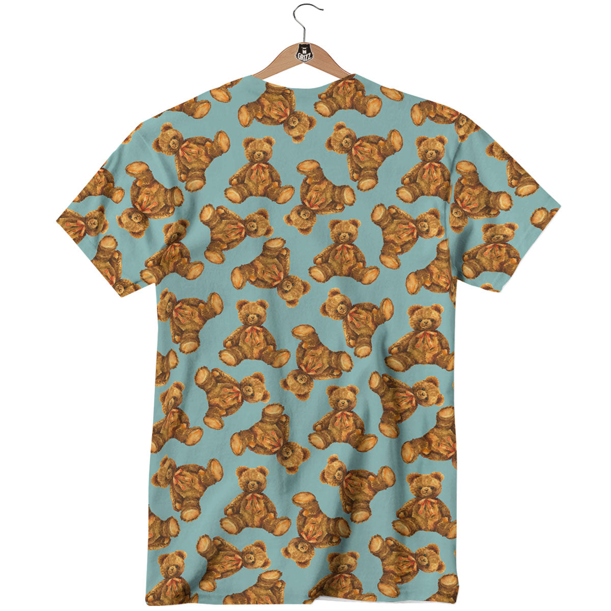 Cute Teddy Bear Print Pattern T-Shirt-grizzshop